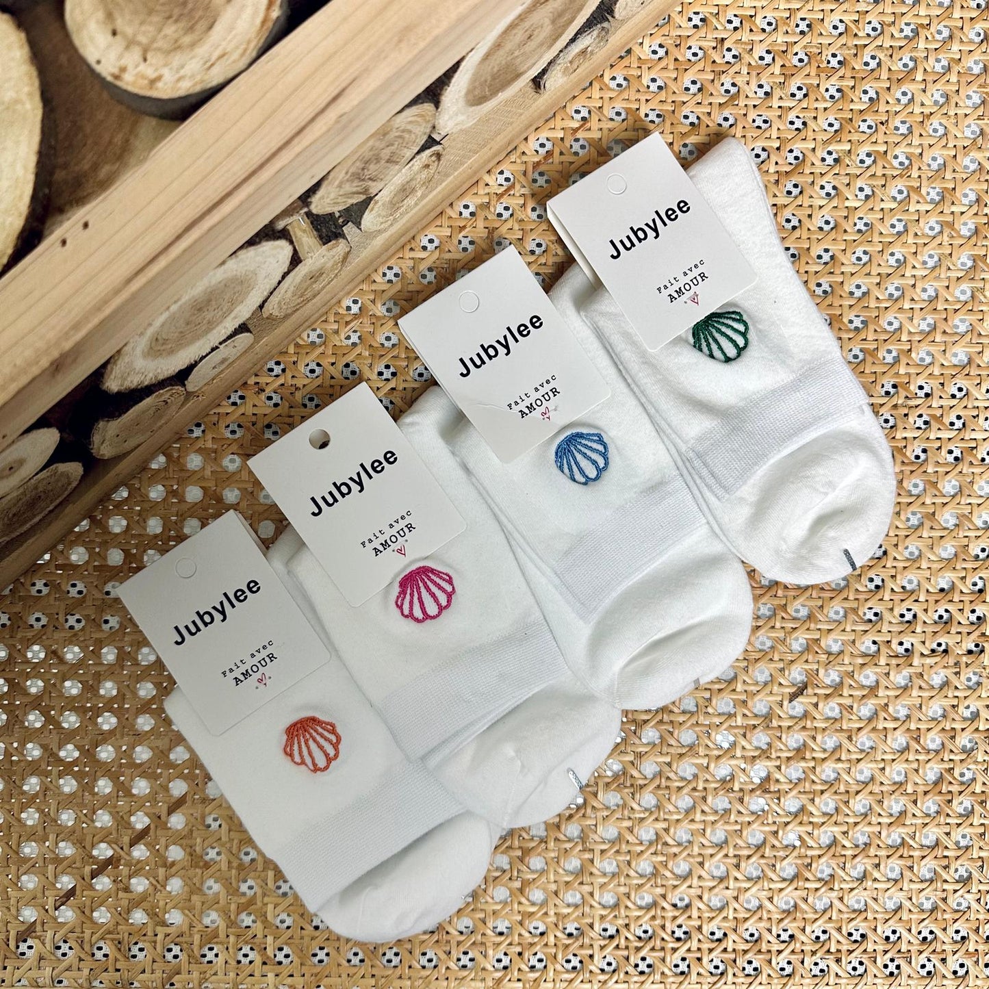 Socks with Nicky embroidery