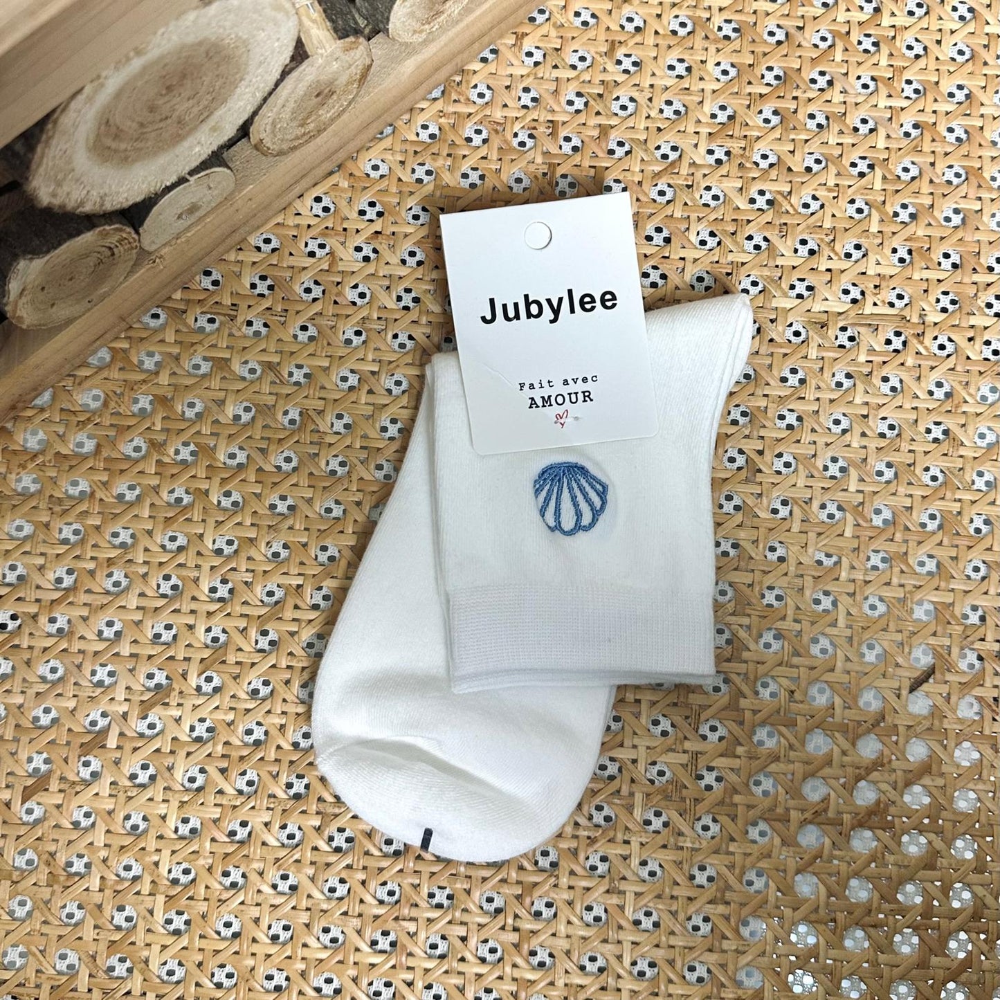 Socks with Nicky embroidery