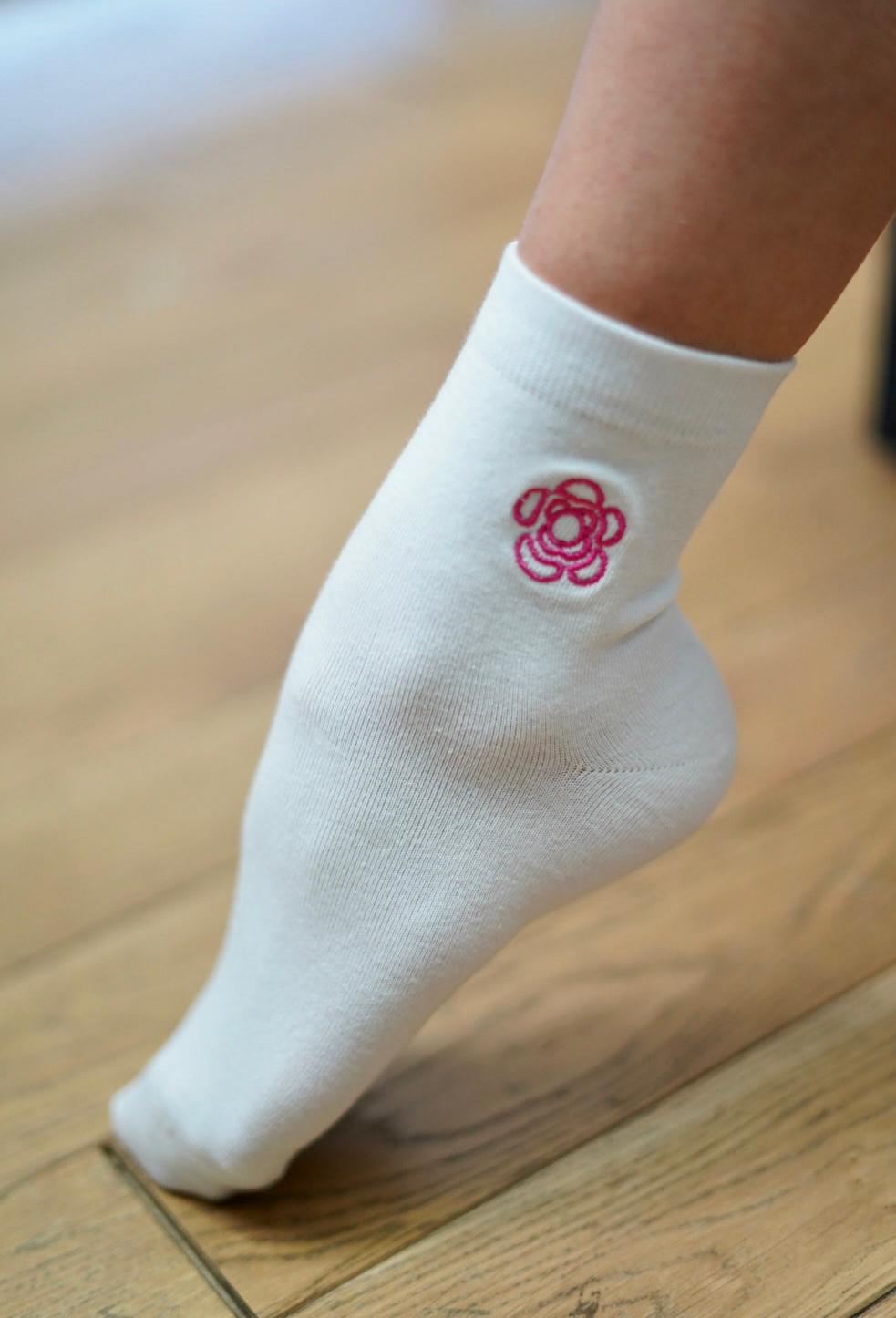 Socks with Katie embroidery