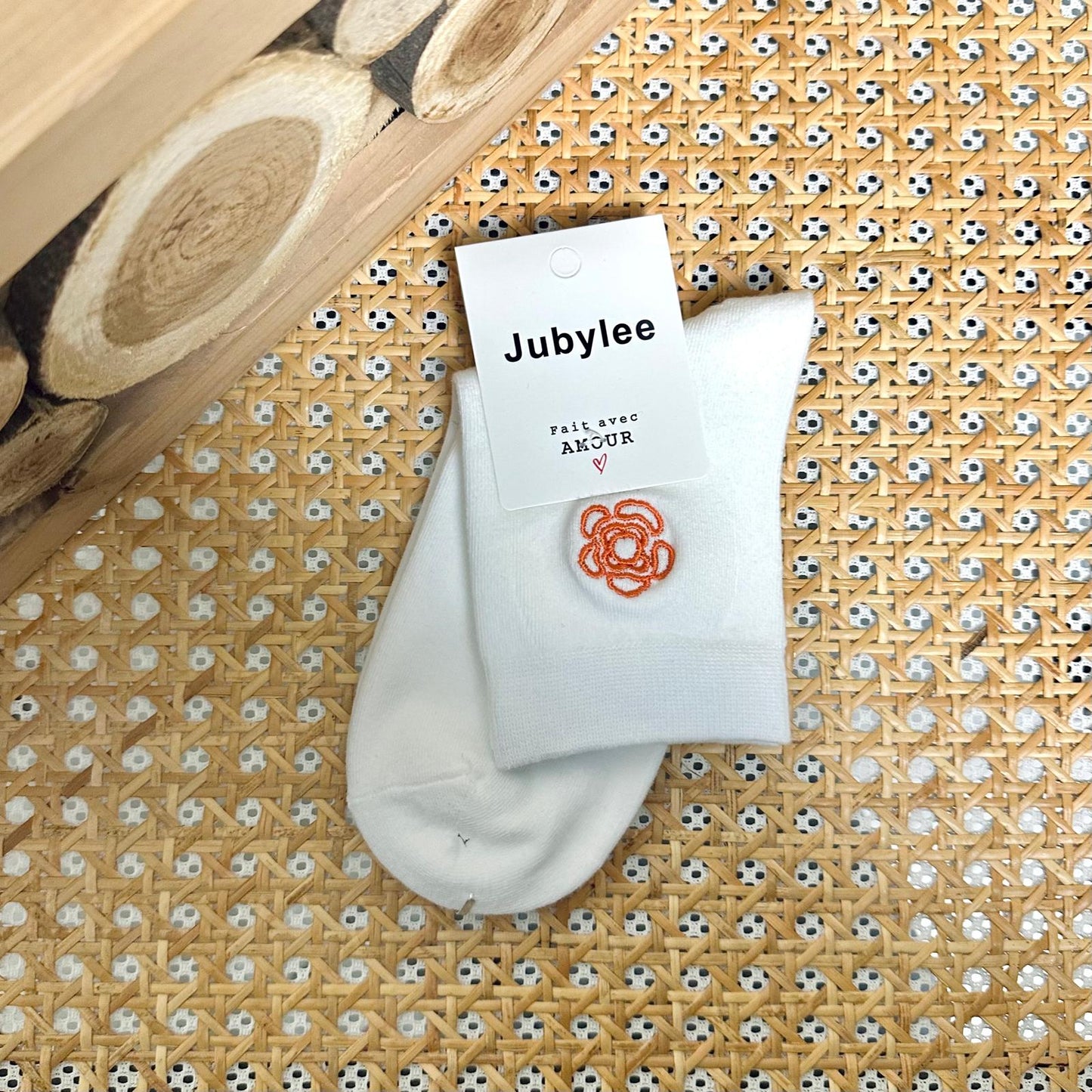 Socks with Katie embroidery