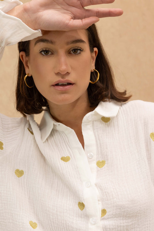 Achille shirt in cotton gauze