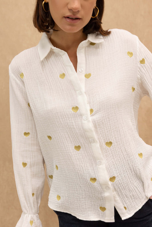 Achille shirt in cotton gauze