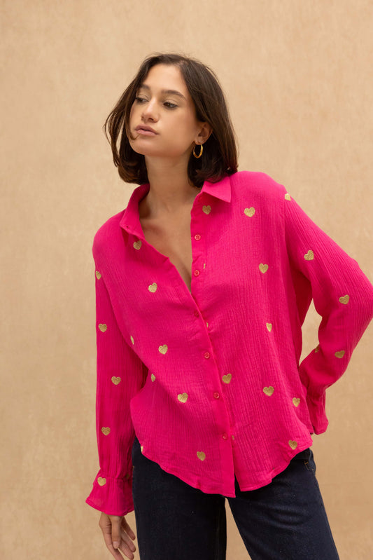 Achille shirt in cotton gauze