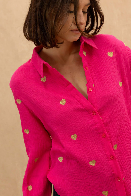 Achille shirt in cotton gauze