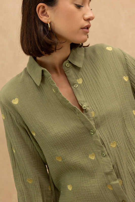 Achille shirt in cotton gauze