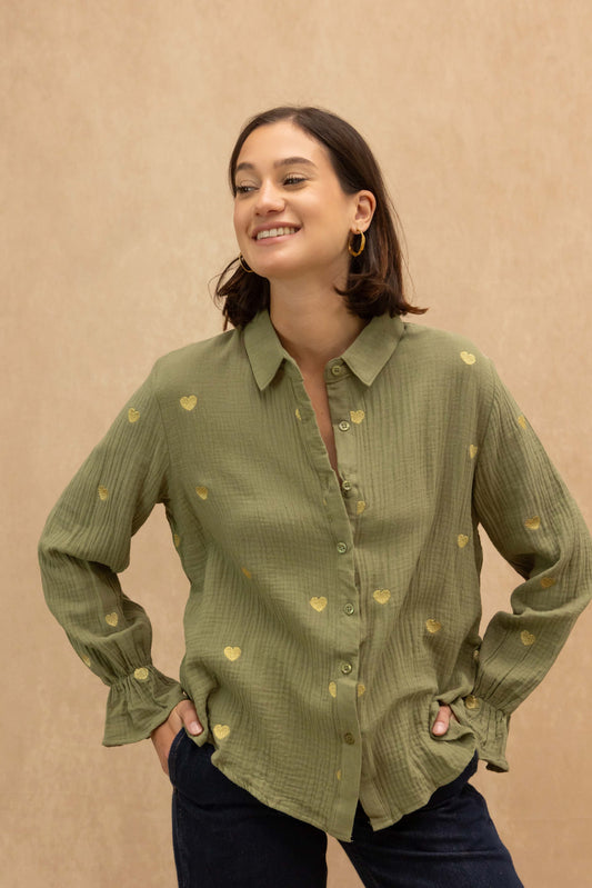 Achille shirt in cotton gauze