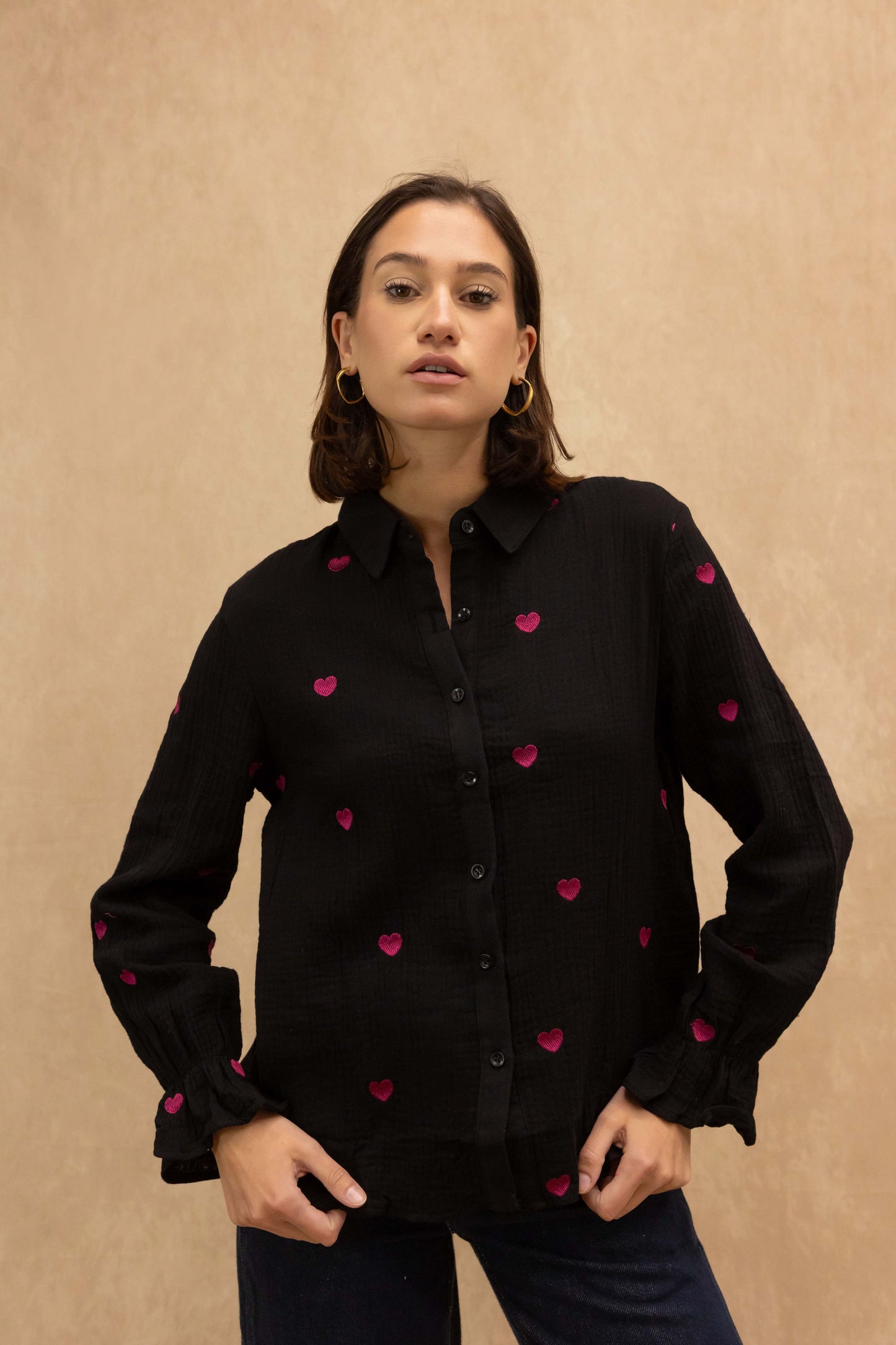 Achille shirt in cotton gauze