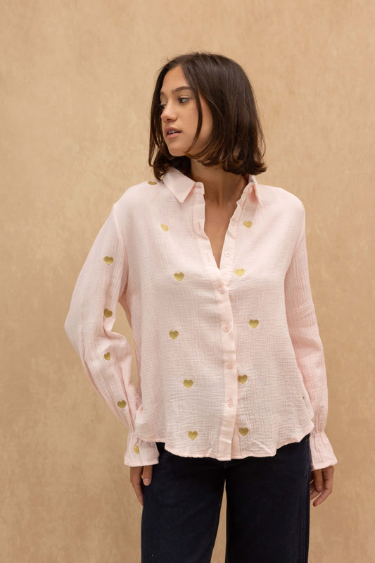 Achille shirt in cotton gauze