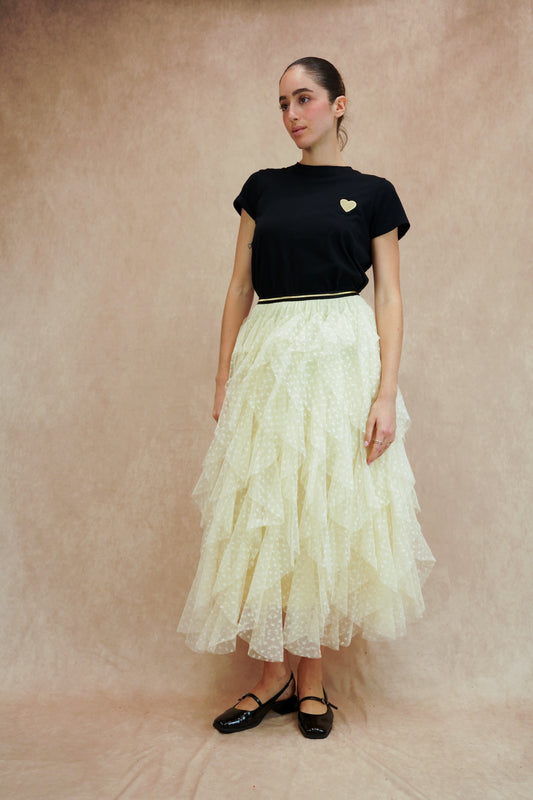 Jupe Tulle avec motif cœurs
