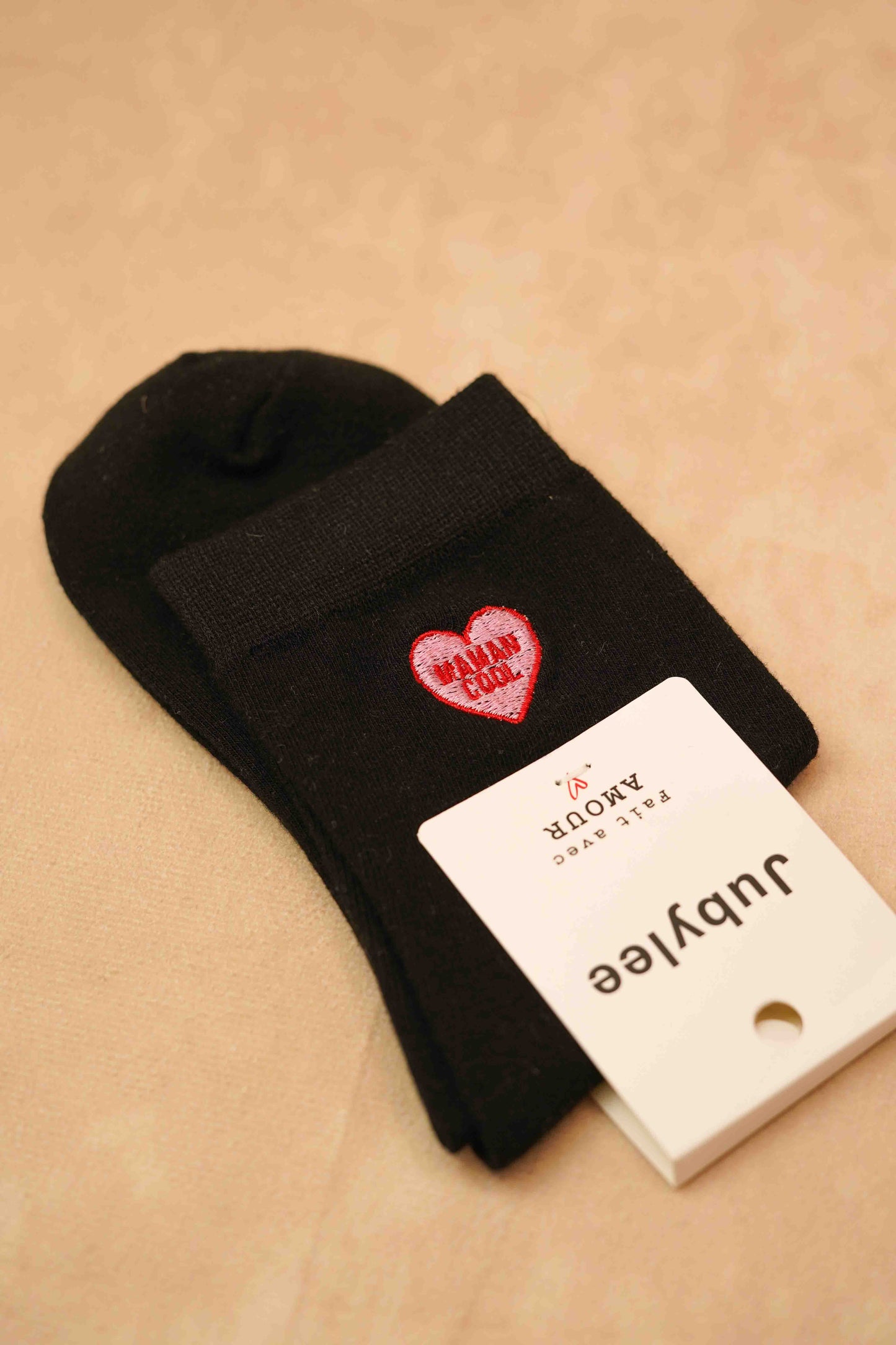 CHAUSETTES "MAMAN COOL" NOIR