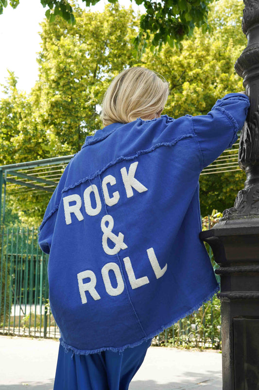 “ROCK&ROLL” oversized jacket