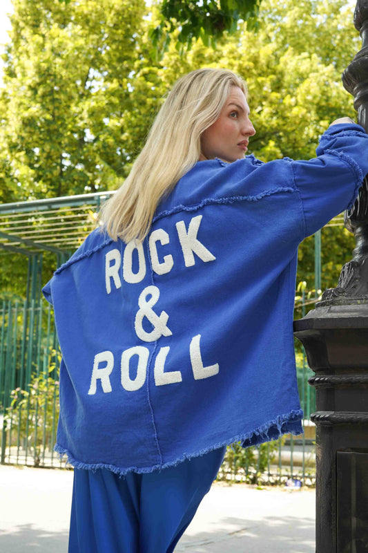 “ROCK&ROLL” oversized jacket