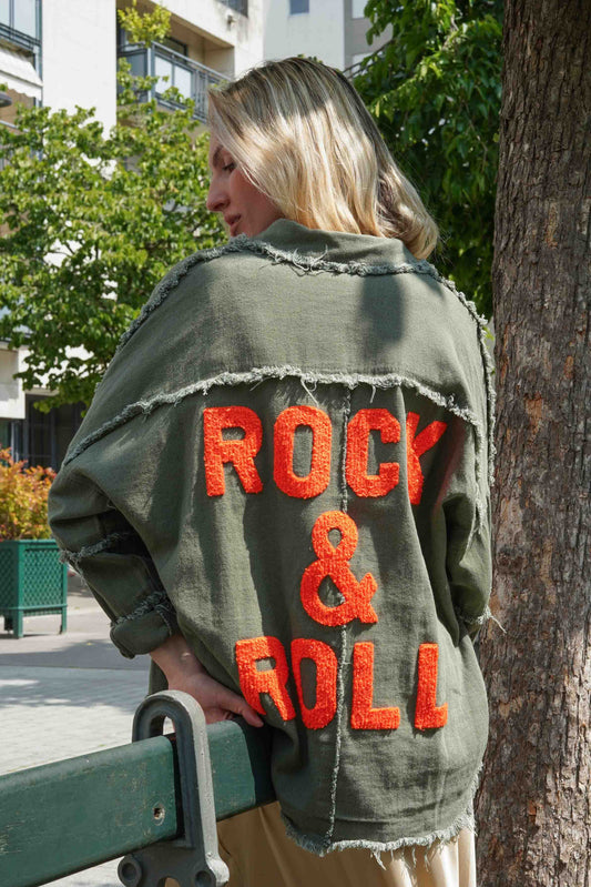 “ROCK&ROLL” OVERSIZED JACKET