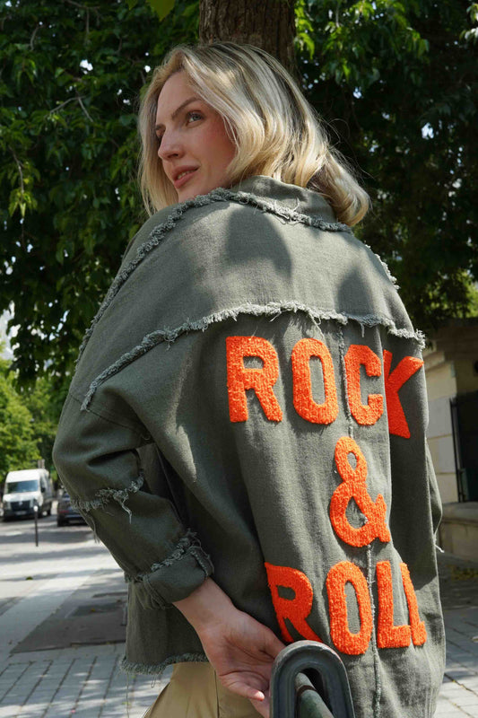 “ROCK&ROLL” OVERSIZED JACKET