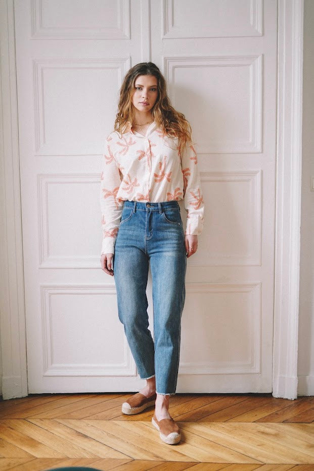 Shirt with Elvire embroidery