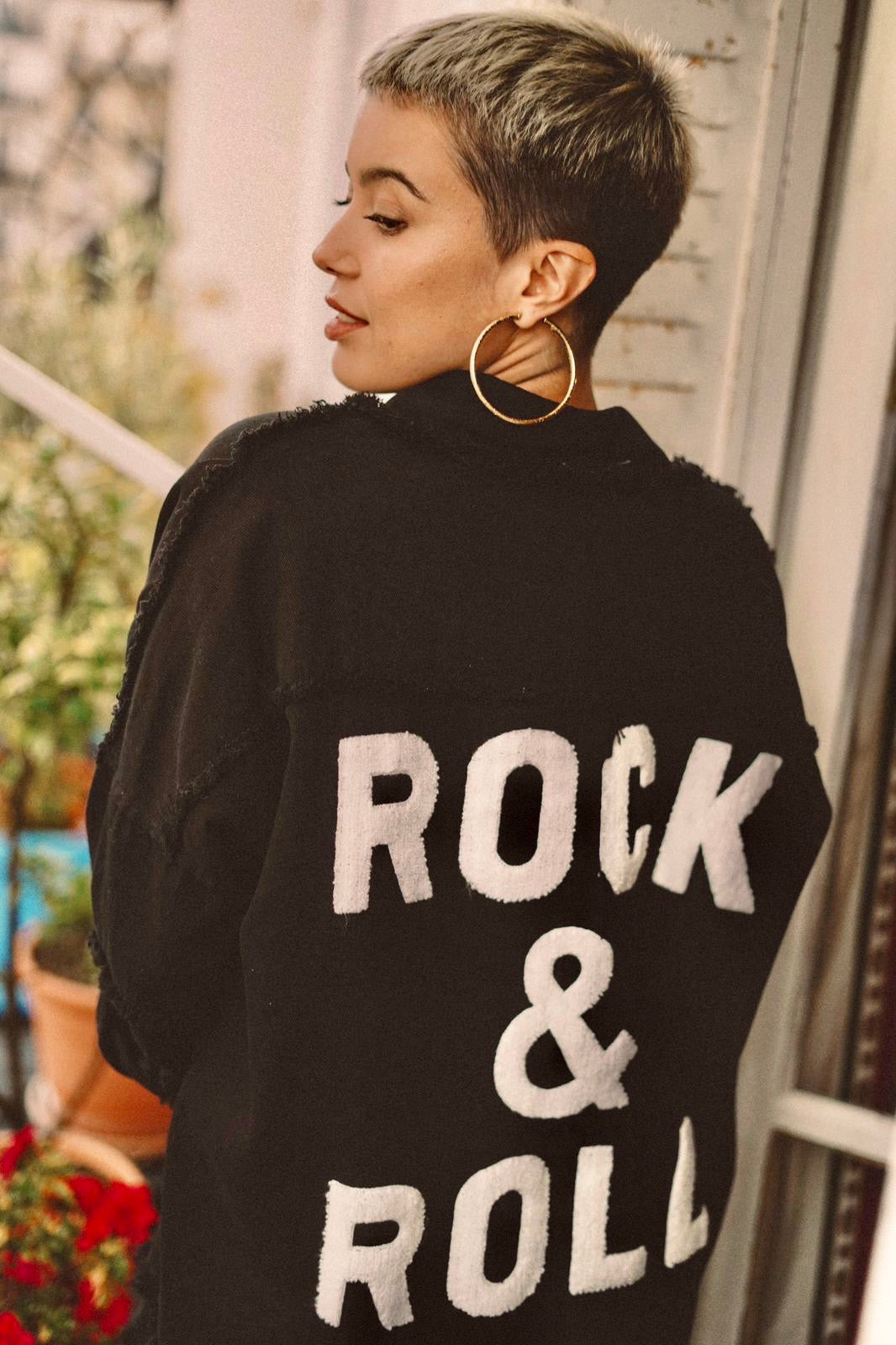 “ROCK&ROLL” oversized jacket