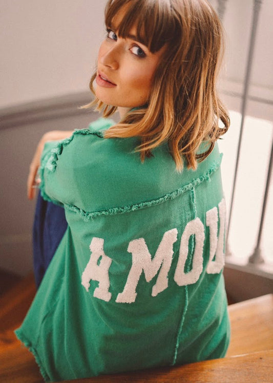 “Amour” embroidery jacket