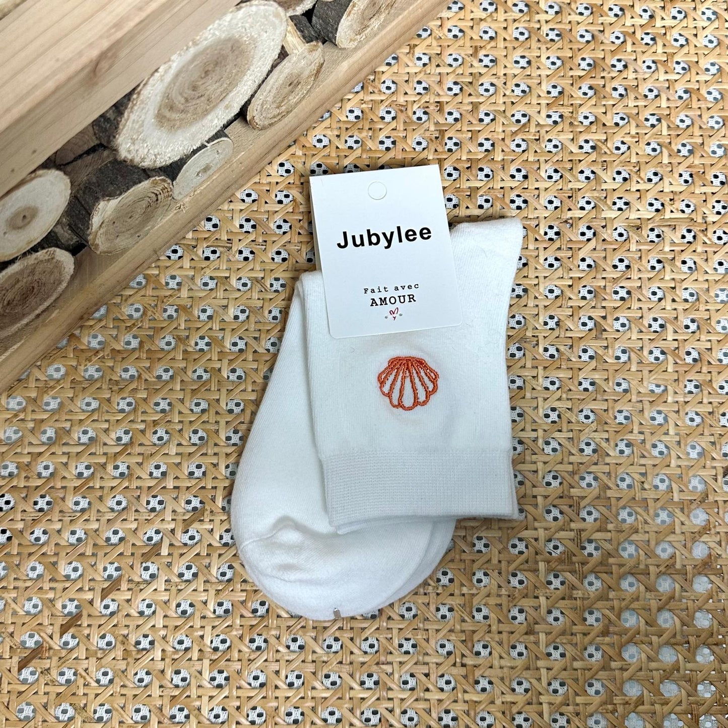 Socks with Nicky embroidery