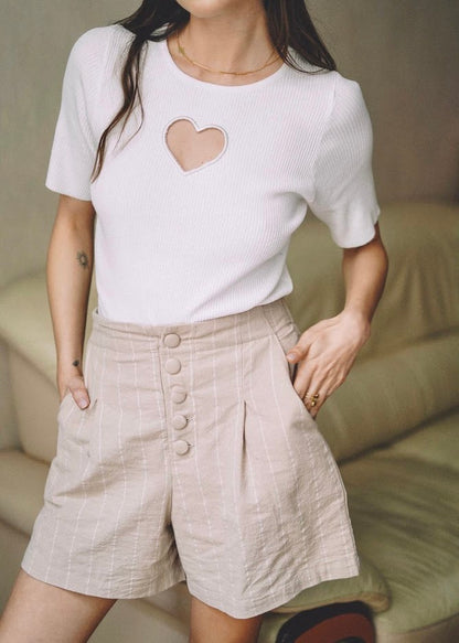 Heart mesh t-shirt