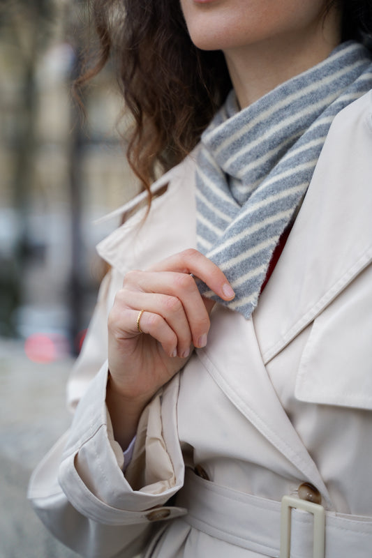 FOULARD TRIANGULAIRE À RAYURES