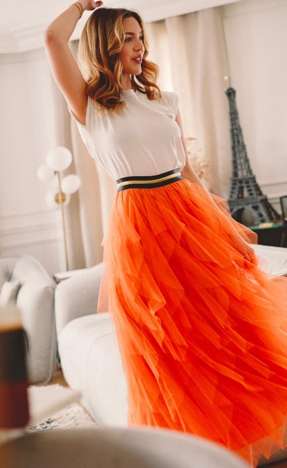 Long tulle skirt floor length best sale