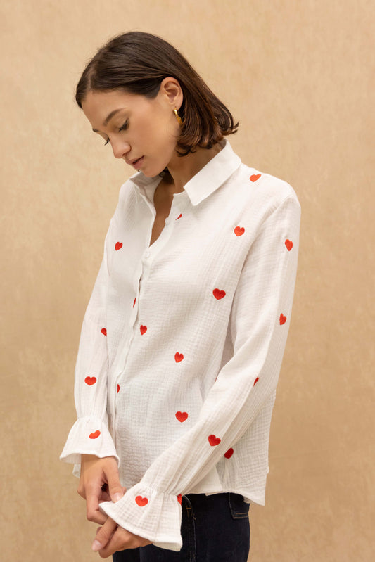 Chemise Achille en gaze de coton