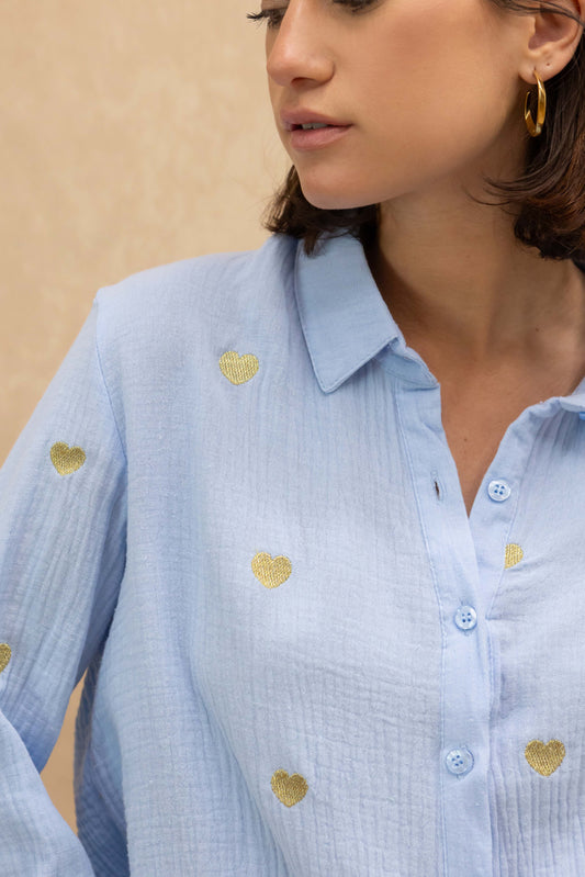 Chemise Achille en gaze de coton