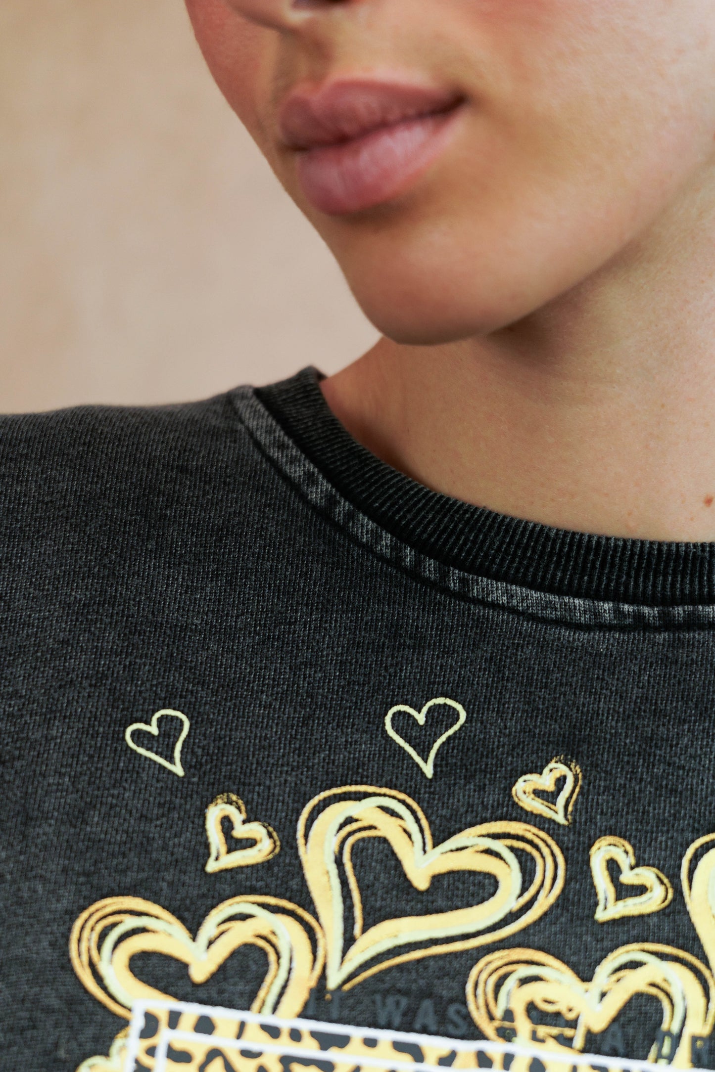 Washed printed sweatshirt