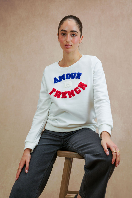 “AMOUR IS FRENCH” sweatshirt 