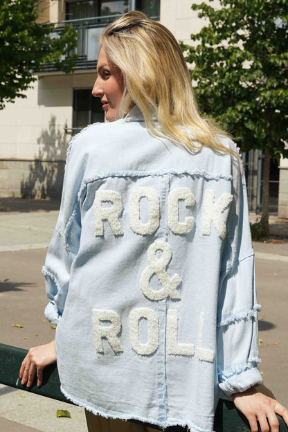 VESTE OVERSIZE "ROCK&ROLL"