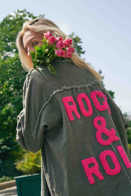 “ROCK&ROLL” OVERSIZED JACKET