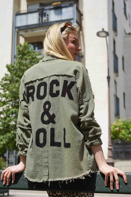 “ROCK&ROLL” OVERSIZED JACKET