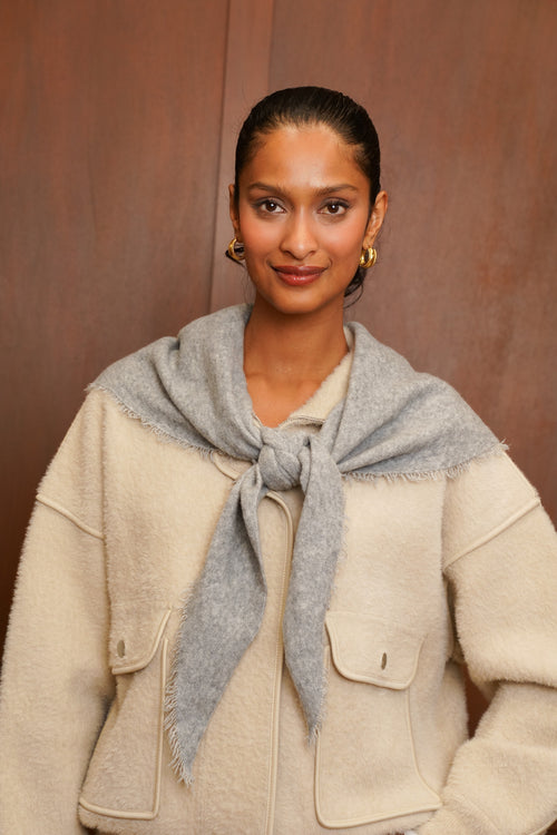 LARGE KNITTED SCARF