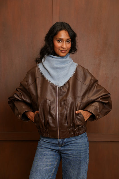 LARGE KNITTED SCARF
