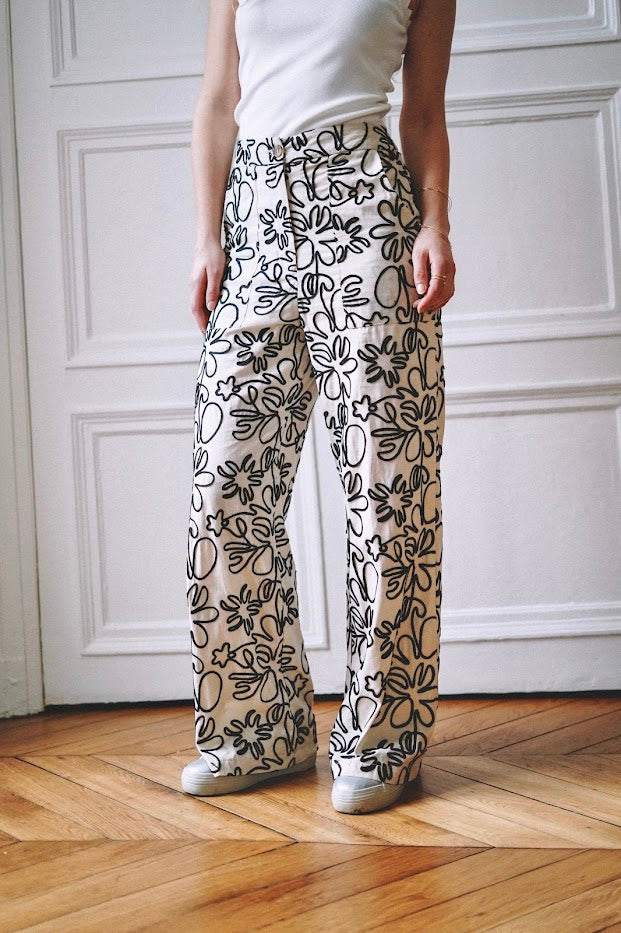 Pantalon avec broderie Julianna