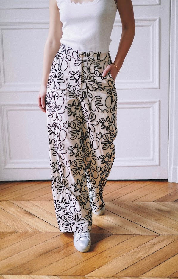 Pantalon avec broderie Julianna