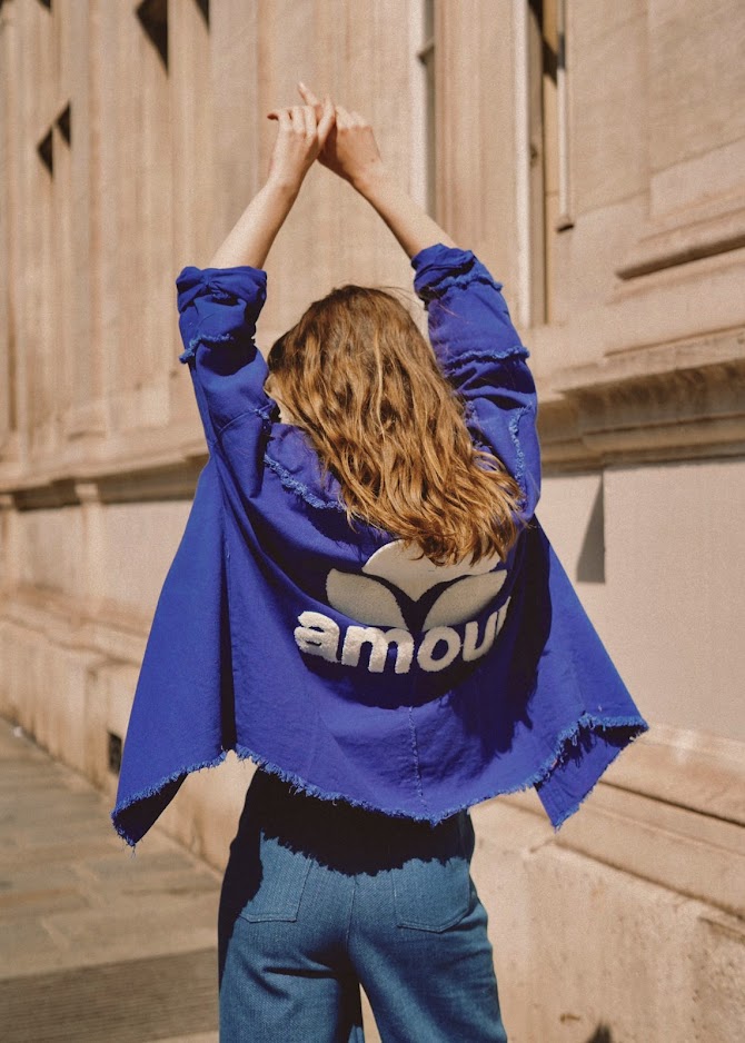 Veste Oversize à broderie "AMOUR"