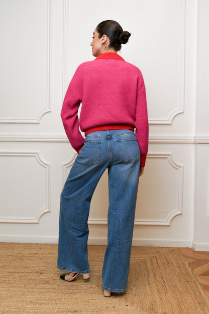 NOA TWO-TONE SWEATER