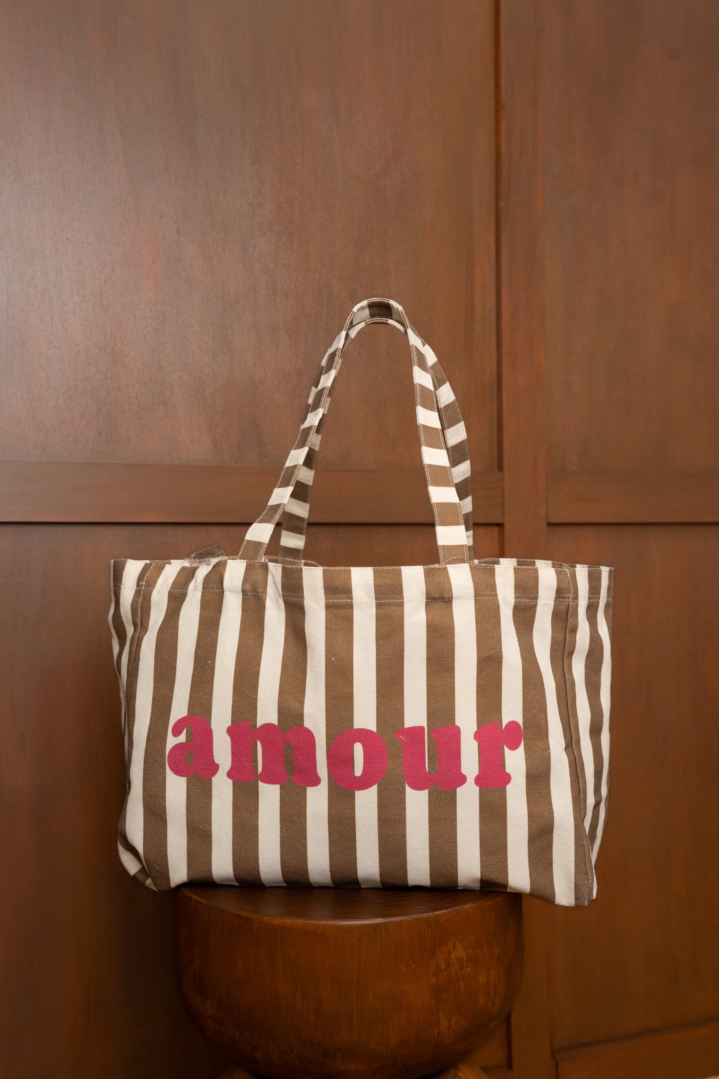 STRIPED LOVE TOTE BAG