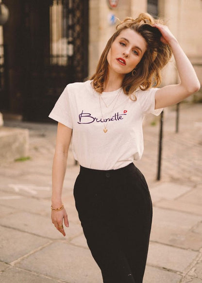 “Brunette” embroidery T-shirt