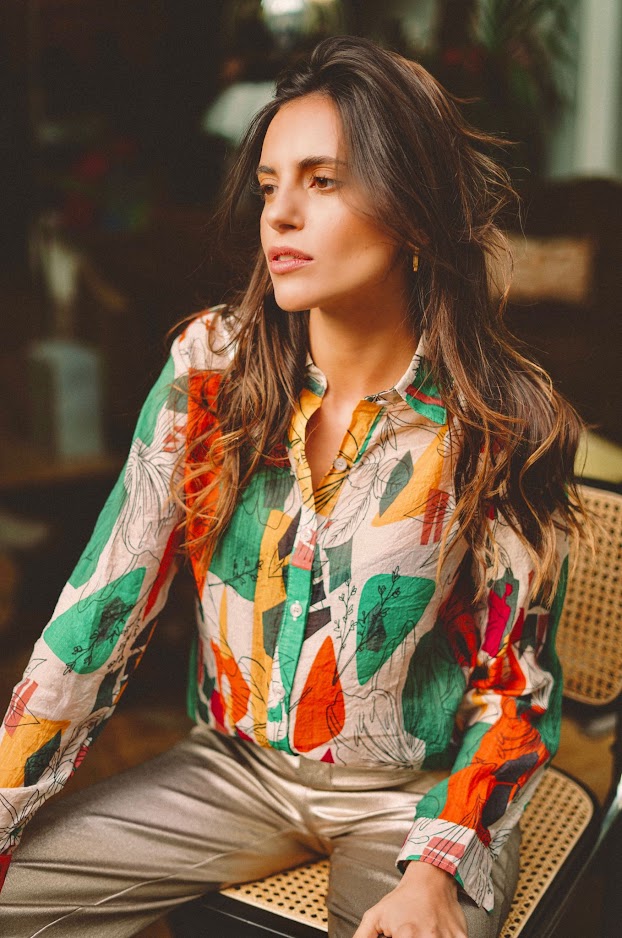 Clélia print shirt - Green