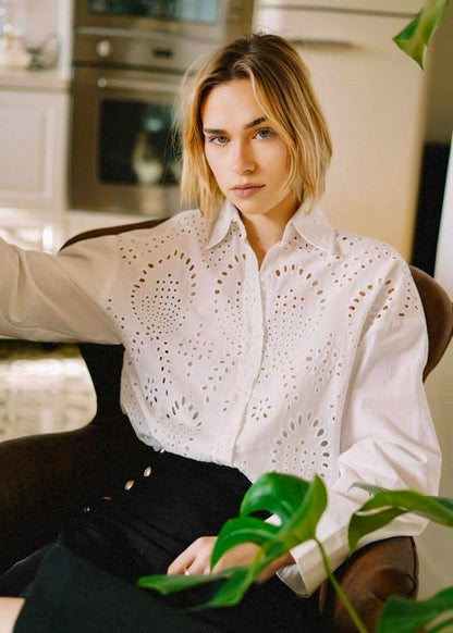 Alyson English embroidery shirt